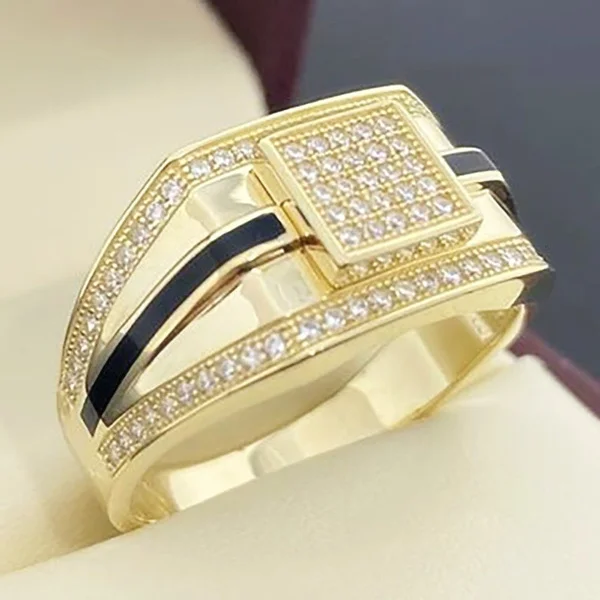 Cheap Jewelry Accessories Luxury Atmosphere Classic Square White Simple Wholesale Men Rings Cool Stuff Chunky | Украшения и