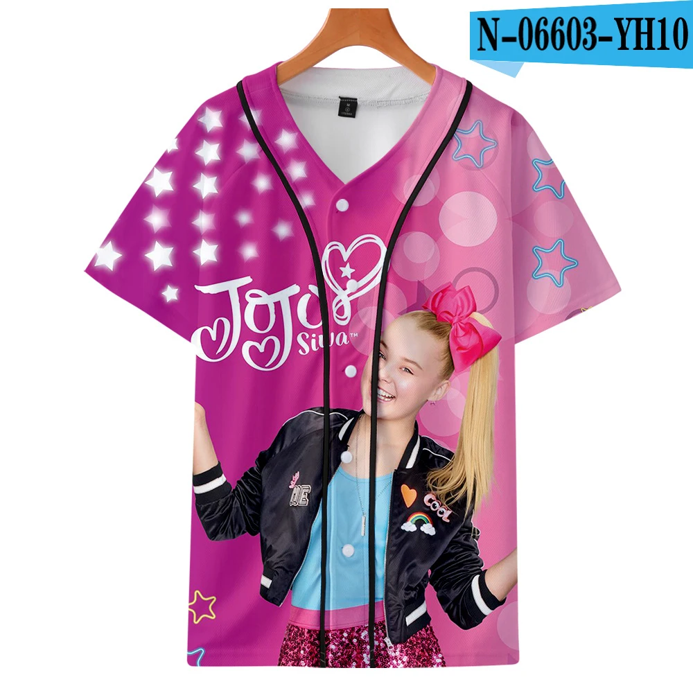 JOJO SIWA печатных 3D футболки Бейсбол для женщин/мужчин модные летние с коротким рукавом футболки Лидер продаж мода уличная одежда - Цвет: 22