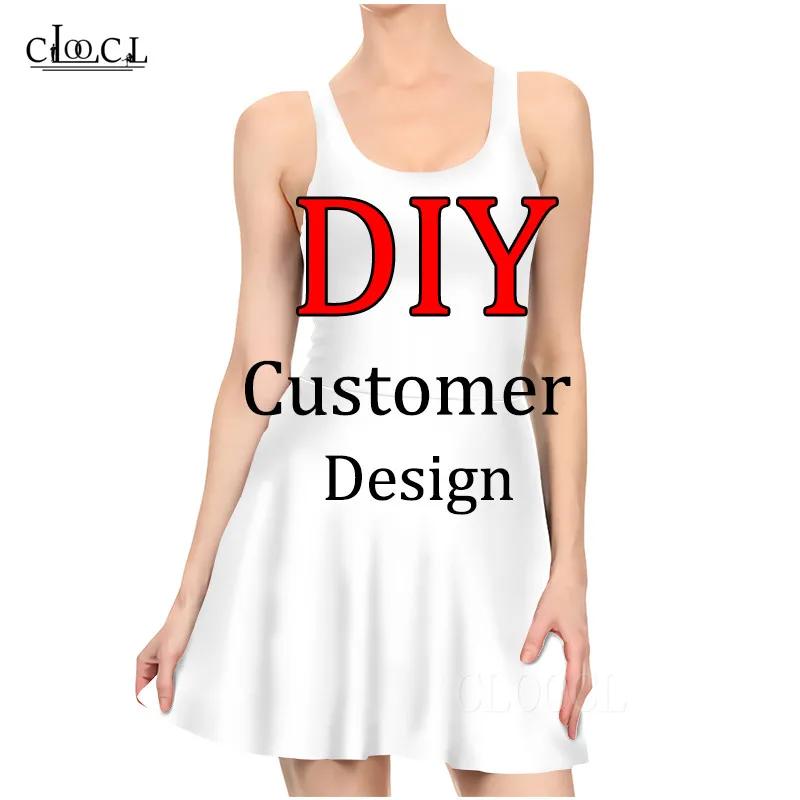 

DIY Personalized Design Slim Pleated Dress For Ladies Women Fashion One Piece Sexy Dresses 3D Print DIY Photo/Star/Animal/Anime