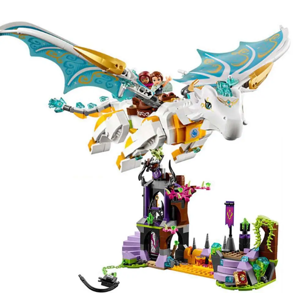 

10550 Legoinglys Elves Fairy Long After Rescue Dragon Girls Fit Fairy Friends Building Blocks Bricks Diy Toys Gift Kids