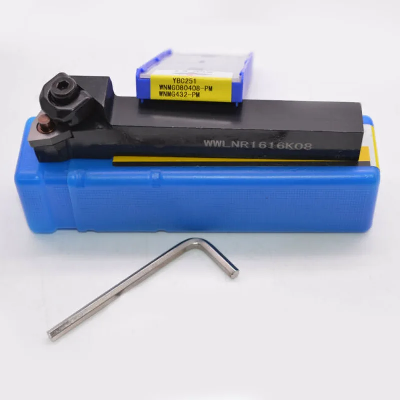 

High Quality WWLNR1616K08 Lathe Turning Tool Boring Bar Holder + WNMG080408-PM YBC251*10pcs