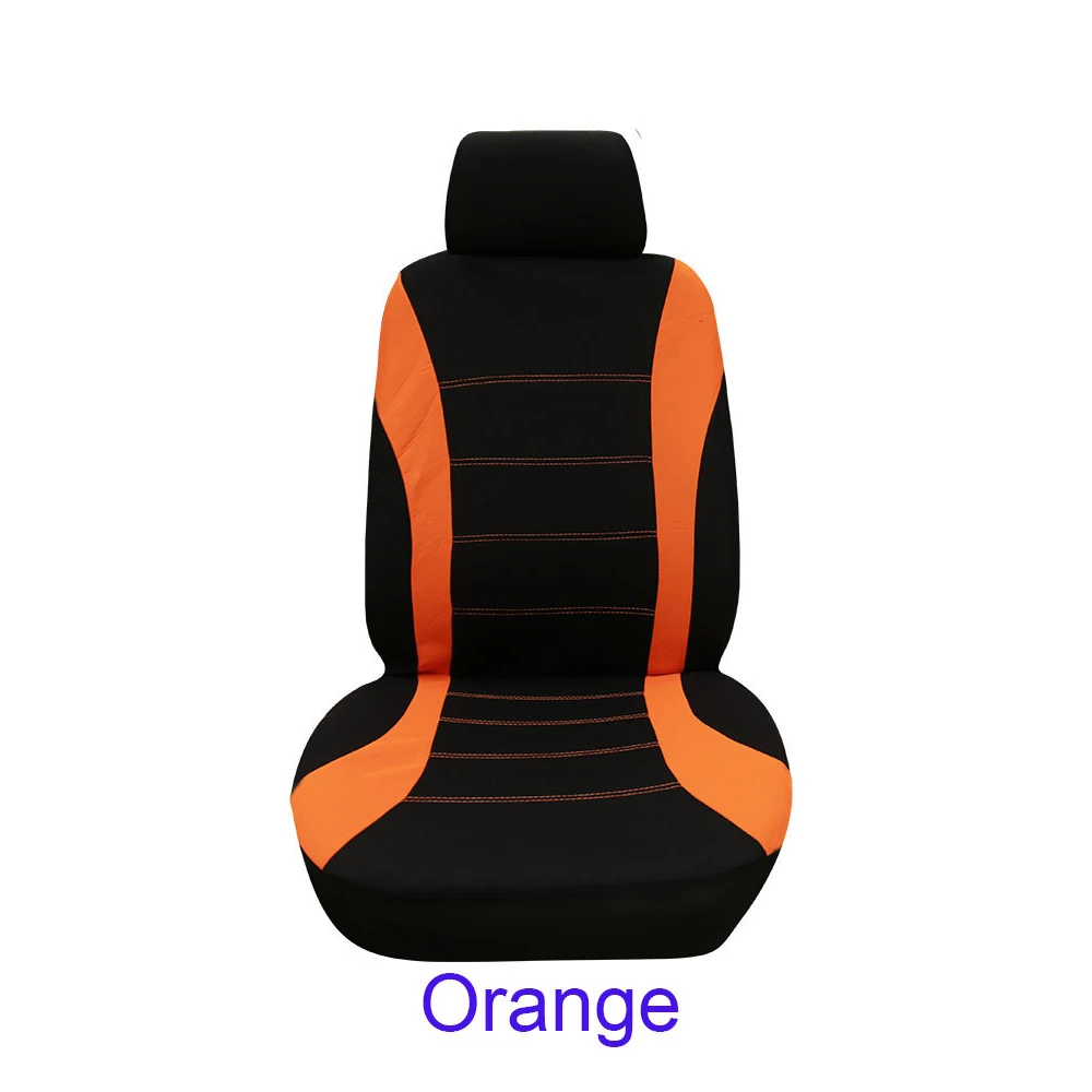 Универсальный чехол для автомобильных сидений из полиэфирной ткани, автомобильные оранжевые чехлы для сидений, Защитные чехлы для сидений автомобиля, аксессуары для интерьера