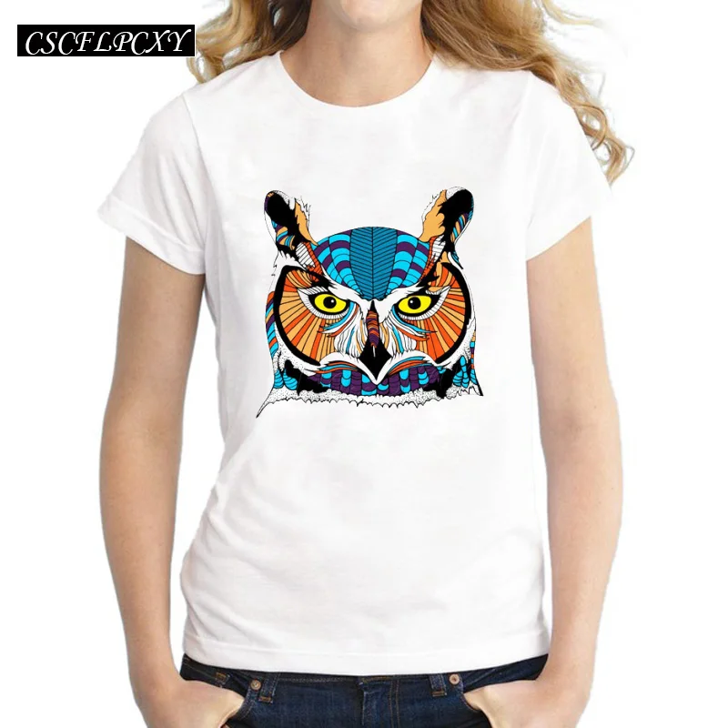 2017-New-Arrivals-Women-s-Cartoon-Psycho-Owl-Killer-Printed-T-shirt-3D-Retro-Design-Famale (1)