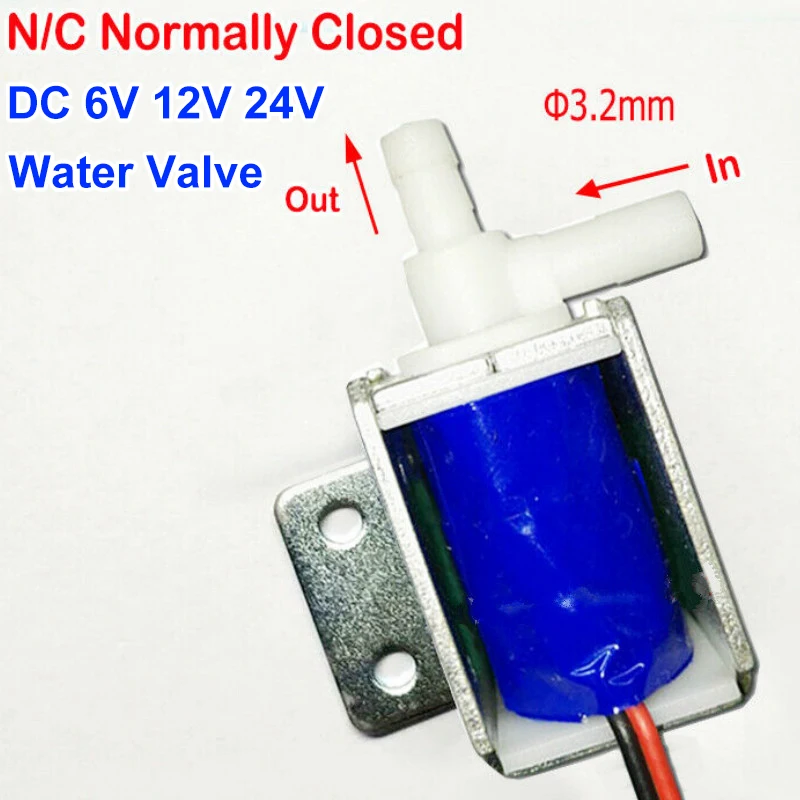 DC 12V Electric DC Solenoid Valve N/C Normally Closed Type Water Air Gas Valve 