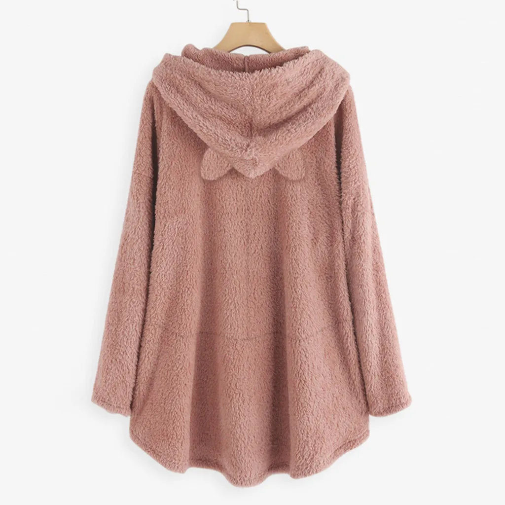Kawaii флис Черная кошка-Рыболов худи для женщин homme кофта с ушками на капюшоне для женщин размера плюс карман друзья толстовка с капюшоном и принтом