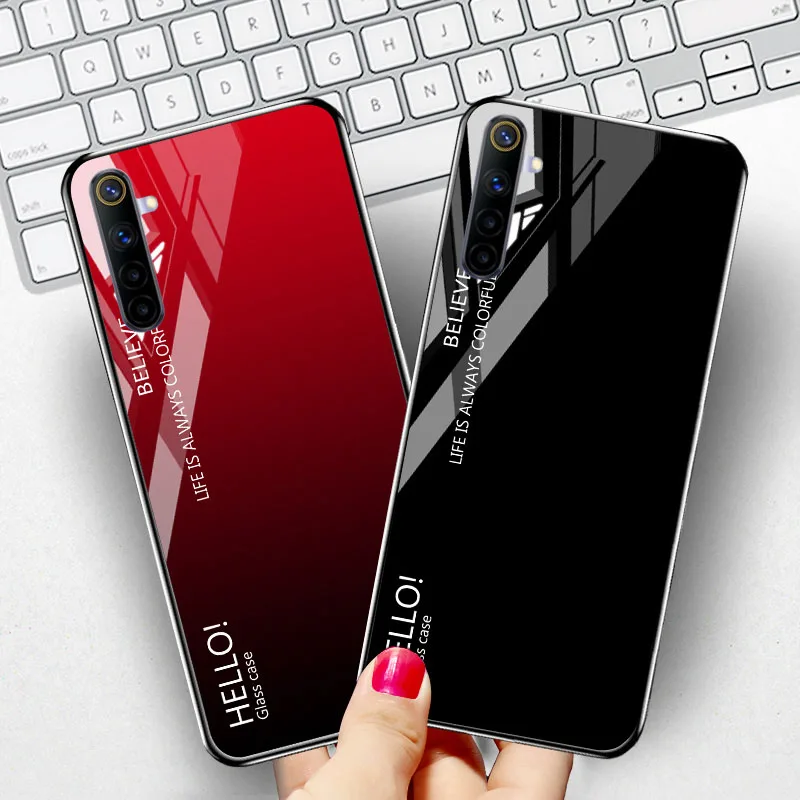 Чехол из закаленного стекла для OPPO Realme 6 Pro чехол роскошный бампер X7 7 5 X2 C3 C11 6i XT
