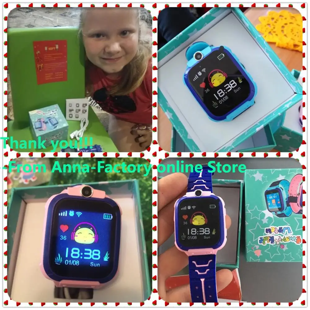 Étanche enfants montre intelligente SOS antil-perdu Smartwatch bébé 2G carte SIM horloge appel localisation Tracker Smartwatch PK Q50 Q90 Q528.