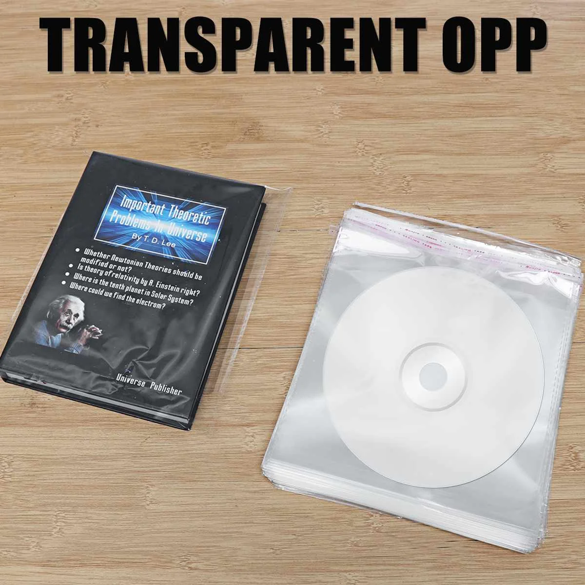 100Pcs 19cm OPP Record Protecter LP Record Plastic Self-adhesive bag Anti-static Records Outer Inner Clear Cover Container