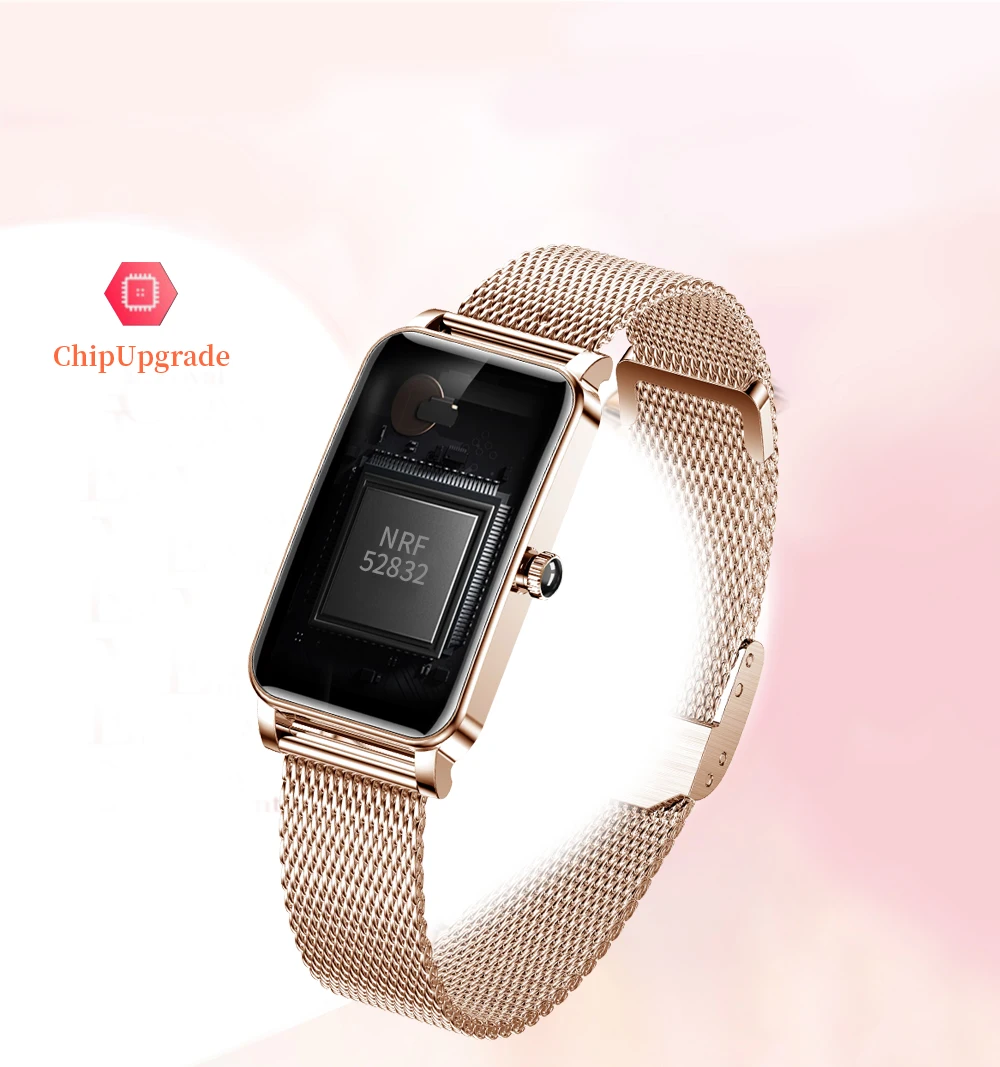 ZX19 Ladies Smart Watch Women Style Exquisite Smartwatch Fitness Bracelet Wristband Customizable Dial For Girlfriend Gift