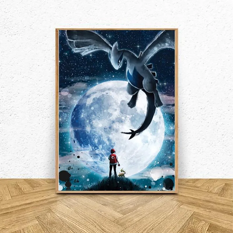 Pokemon Cartoon Home Decor Canvas Wall Art Poster