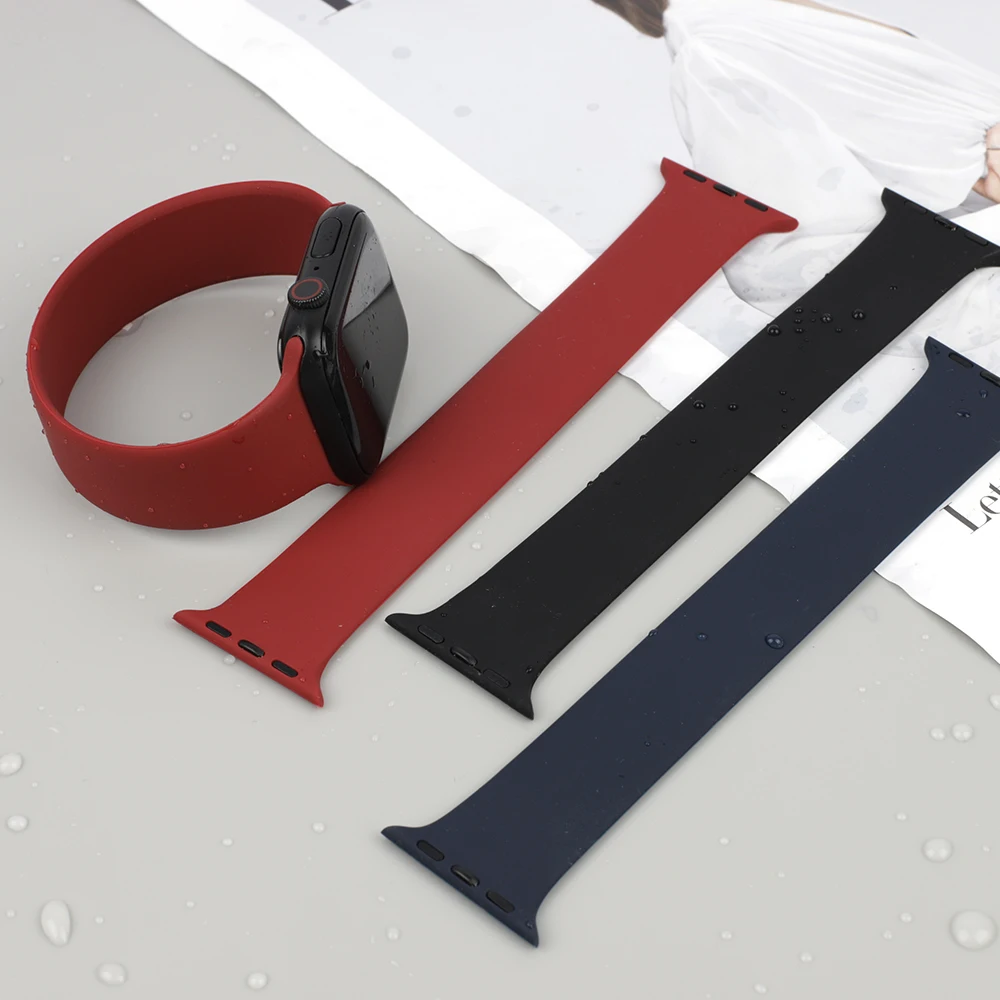 

Silicone Loop Strap for Watch Replacement Watch Strap for Watch Series 4 3 2 1 38mm 42mm 40mm 44mm