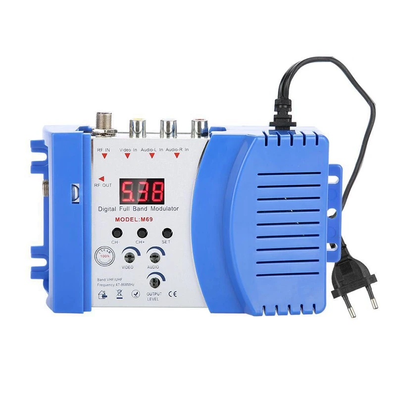 

Professional Digital Vhf Uhf Rf Modulator Av To Rf Avto Tv Converter Adapter(Eu Plug)