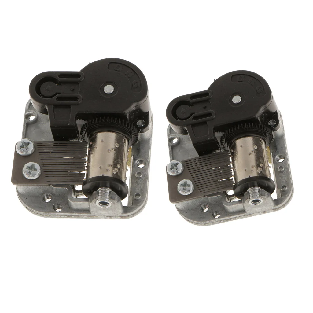 2x Note Musical Movement Wind Up Clockwork - B28 Amazing Grace Tune and A17 Swan Lake Tune