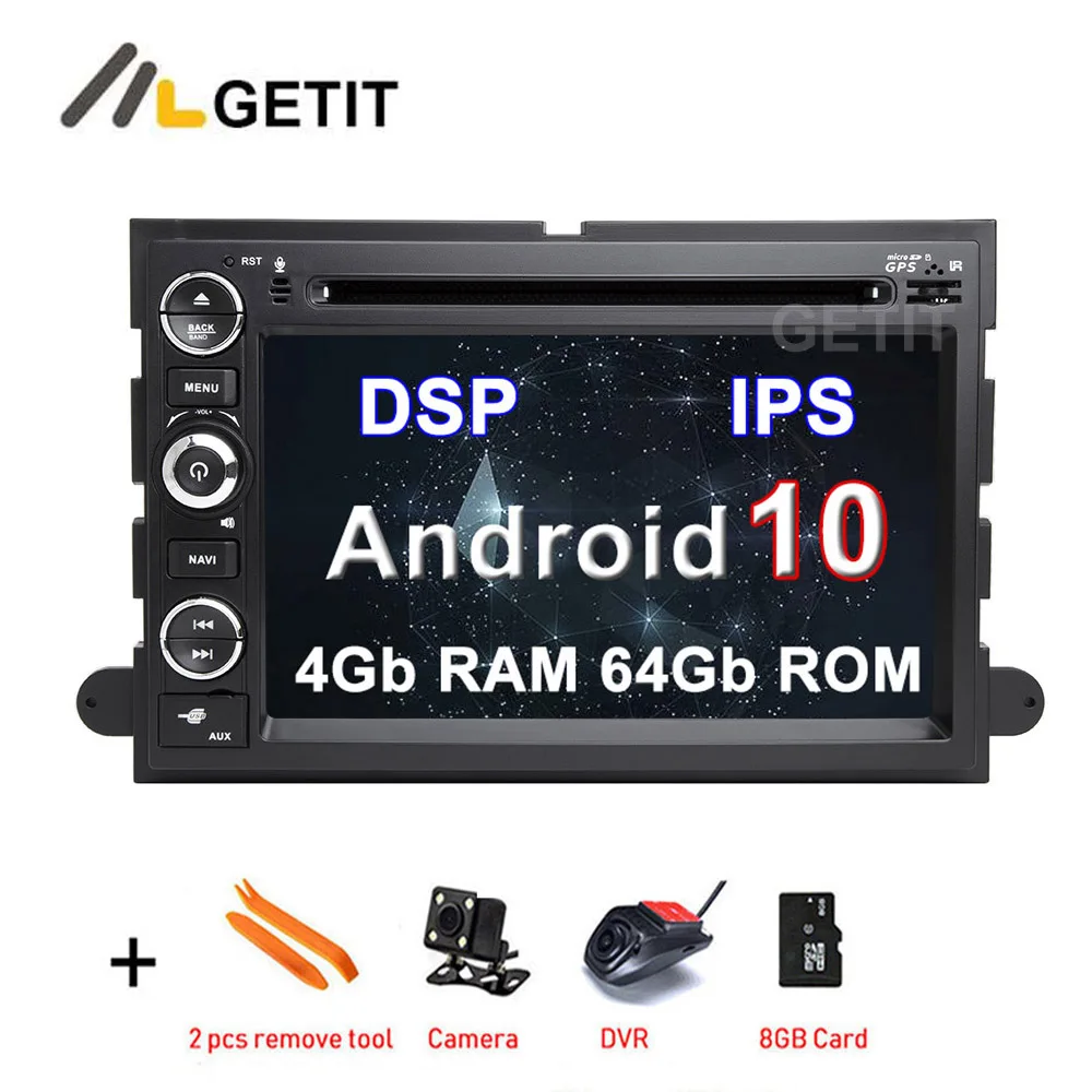 IPS DSP Android 10 Автомобильный DVD плеер для Ford 500/F150/Explorer/Edge/Expedition/Mustang/fusion/frestyle Радио