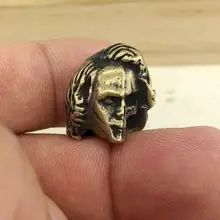 EDC инструменты латунный нож бусины клоун Череп Бусы на шнурок Паракорд нож инструмент кулон#185