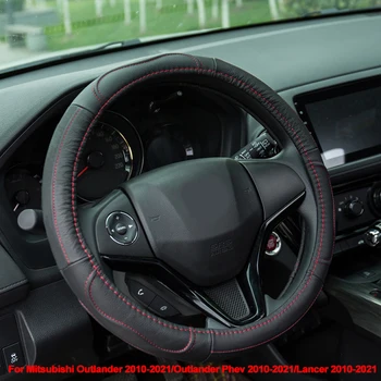 

Cow Leather Car Steering Wheel Cover Wrap For Mitsubishi Outlander 2010 - 2021 Outlander Phev 2013 - 2020 2021 Lancer 2010 -2021