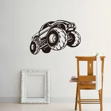 GB367 мультфильм автомобиль джип детская комната детские настенные модные украшения наклейки на стену поколение резной клейкой бумаги