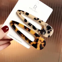 Новые модные женские Винтажные заколки для волос Леопардовый зажим для волос геометрическая форма капли воды заколки для волос аксессуары для укладки волос