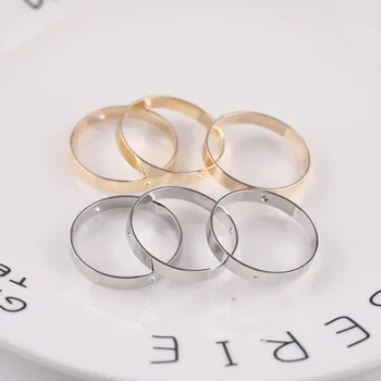 

6pcs diy jewelry metal fittings 25MM pure copper circle double straight hole ring bead frame bead ring