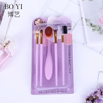 

5pcs Makeup Brush Set No. 4 Toothbrush Multi-Function Makeup Tools Blush Brush Powder Foundation Brush Eyebrow Brush Eye Brush