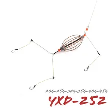 

Fishing Group Bait 1pcs/set 20g~45g Sharp Hook Bait Cage Leader Line Fishing Tackle Feeder Holder Hook