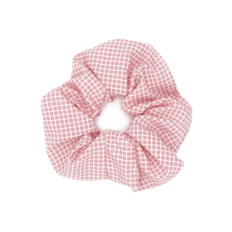 Cute Classic Scrunchie Stretch Headband Dot Plaid Scrunchies Women Elastic Hair Band Girls Hair Ties Striped Hair Accessories hair clips for fine hair Hair Accessories