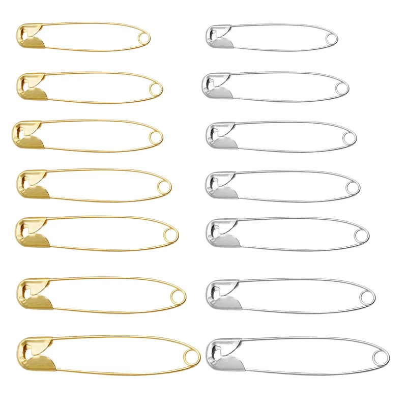 Description Picture 2 of item100Pcs Stainless Steel Safety Pins 18-53mm Gold sliver Brooches for DIY Home Crafts Garment Sewing Assistive Tool Accessories