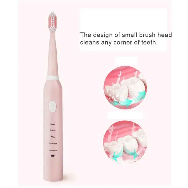 New 5 Cleaning Modes Charging Electric Toothbrush Oral Hygiene Cleaning Whitening Waterproof Sonic Vibration Electric Toothbrush