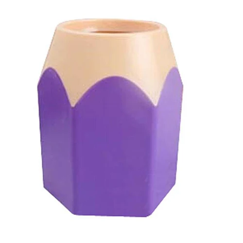 Pen Holder Pen and Brush Holder Pencil Shaped Make Up Brush Pen Holder Pot Office Stationery Storage Organizer School Supplies for kids