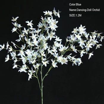 

4Pcs 1.2M Long Orchid Artificial Silk Flowers Dancing-Doll Orchid for Home Decoration Wedding Fake Flowers Wall Garden Fence