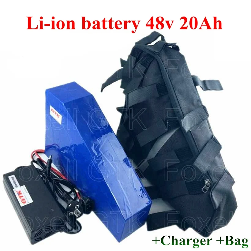 48v 20ah литий-ионная треугольная аккумуляторная батарея литиевая батарея 48v 20ah батарея для электрического велосипеда+ 3A зарядное устройство
