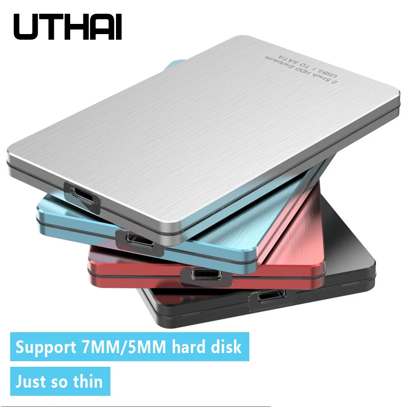 UTHAI G13 New USB3.1 High-Speed 7mm 5mm Mobile SATA Hard Drive Enclosure 2.5 Inch Aluminum Alloy Enclosure HDD Enclosure hdd case 2.5