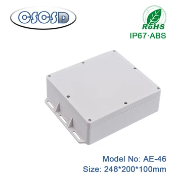 

1pcs/lot 248*200*100mm abs plastic enclosures for electronics diy plastic project box ip66 wall mounted waterproof enclosure