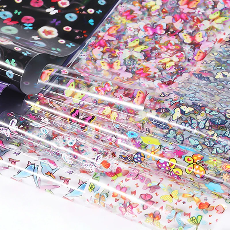 Flower Butterfly Lace Star Transfer Paper Nails Sticker Nail Stickers Art Transfer Nail Sticker Christmas Star Paper