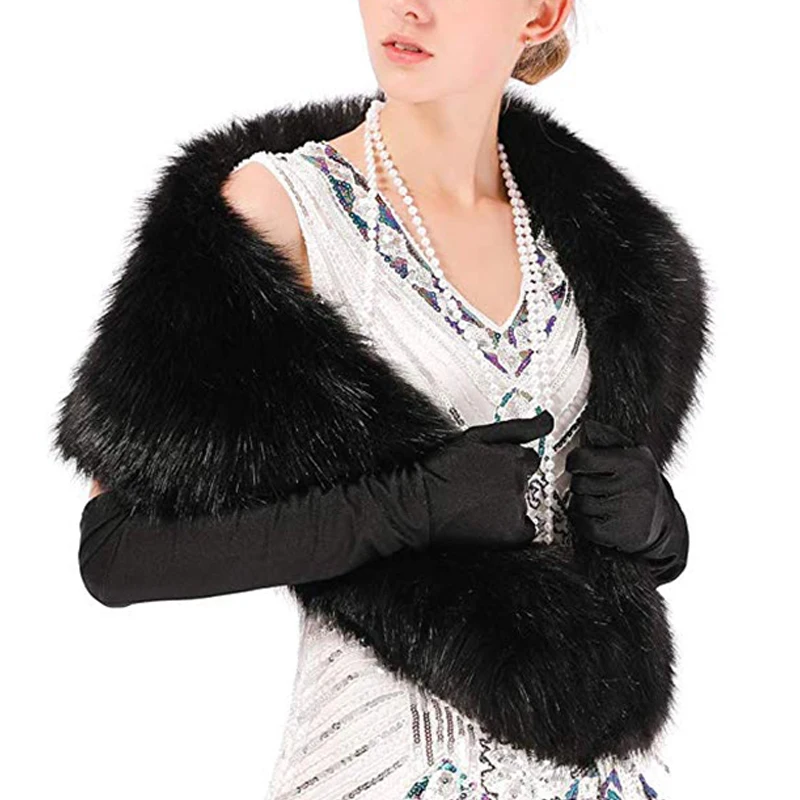 

New High Quality Winter Bridal Faux Fur Shawl And Wrap Wedding Cape for Evening Party Coat Cloak Women Wedding Accessories Party