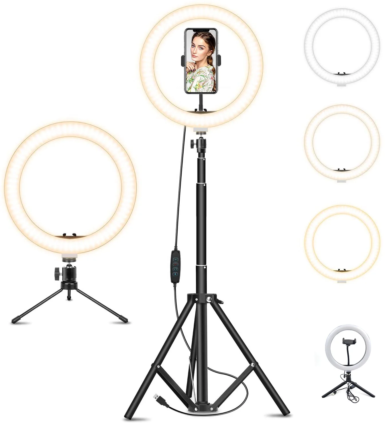 Ring Light avec Trépied,Selfie Anneau Lumineux,LED Anneau Lumière Réglable  avec télécommande pour Tiktok//Live Stream - Cdiscount Appareil Photo