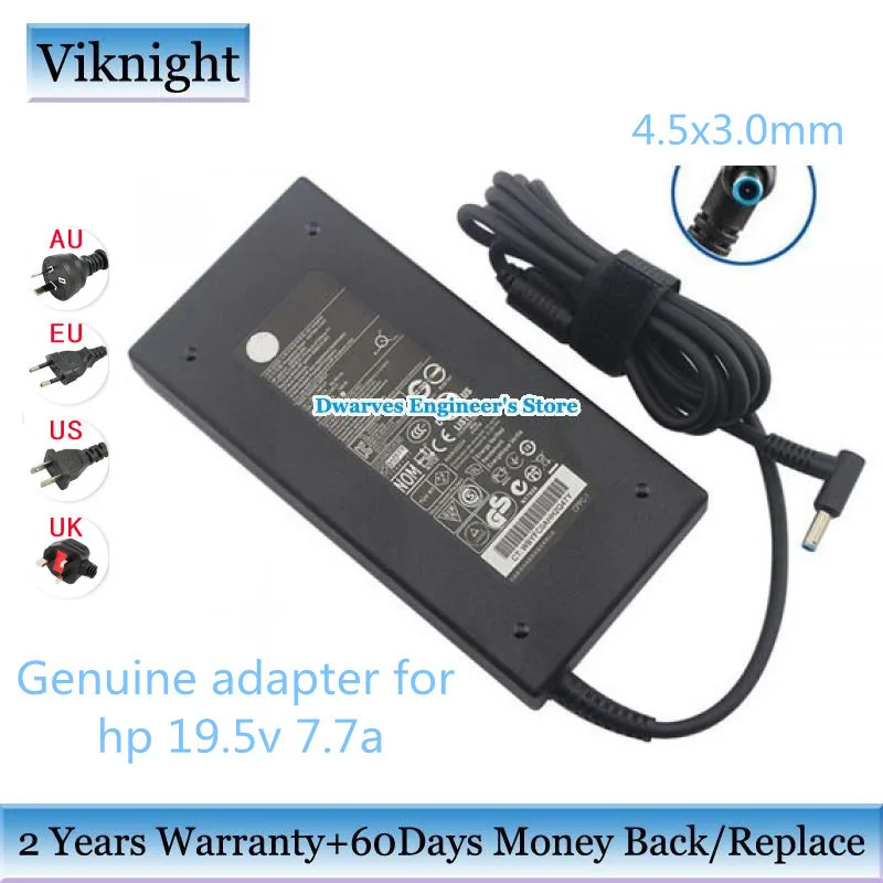 

Genuine 775626-003 776620-001 19.5v 7.7a ac power adapter for hp TPN-DA03 Q173 Q174 ZBOOK 15 G3 G4 OMEN 15 PAVILION 15T charger