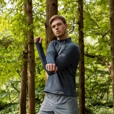 XIAOMI Amazfit, Мужская футболка с длинным рукавом, дышащая, быстросохнущая, замша, сохраняет тепло, осень, фитнес, бег