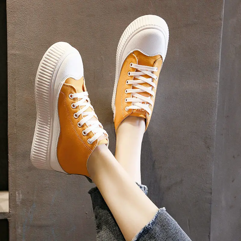 

Clogs Platform Sports Shoes Lady All-Match Round Toe Espadrilles For Women 2019 Fashion Women's Autumn Casual Female Sneakers
