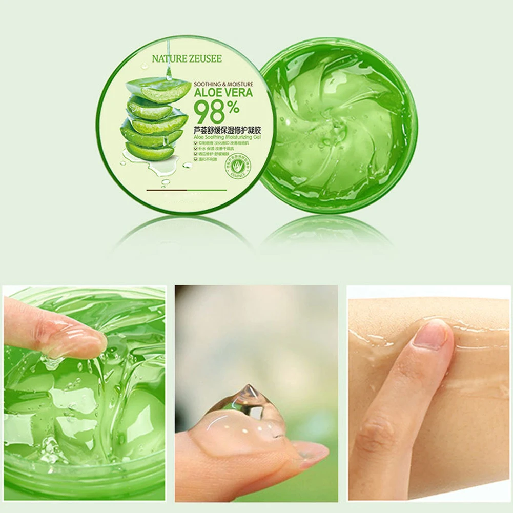 300ml Aloe Vera Gel Hydrating Moisturizing Face Cream 98% Acne Lotion Skin Care Moisturizing Day Cream After Sun Lotion Aloe Gel