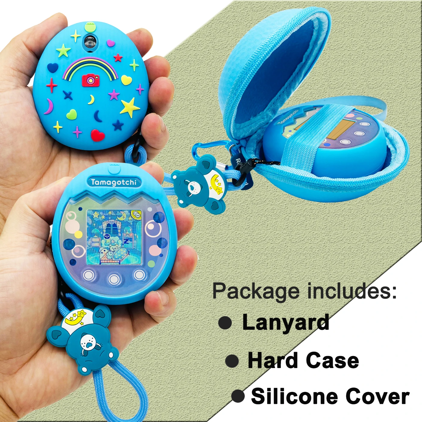 transporte para tamagotchi pix com cordão presentes