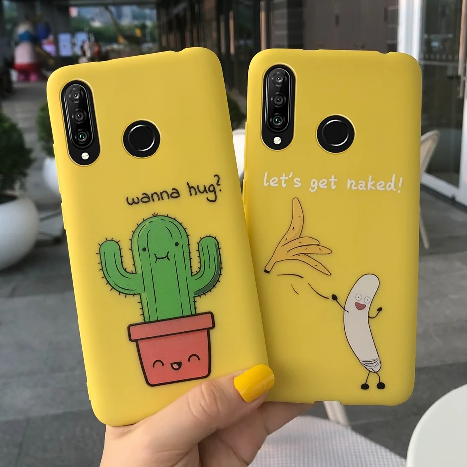 

Cute Pattern Case For Huawei Honor 9X Pro 10 10i 20 Pro Lite P30 Lite P30Pro P Smart 2019 Cactus Colorful Silicone Soft Cases