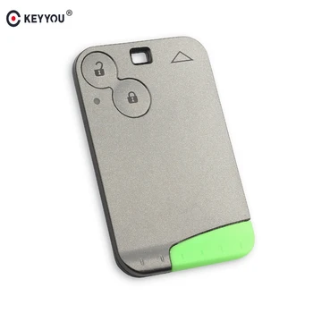

KEYYOU New Replacement 2 Button Smart Card Remote Key Case Car Key Shell Fob For RENAULT Laguna Espace With Small Key Blade