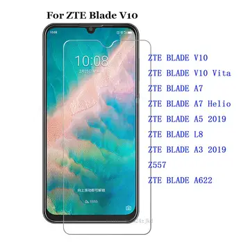 Перейти на Алиэкспресс и купить Закаленное стекло для zte BLADE V10 VITA A7 L8 A3 2019 A5 Helio P60 Z557 A622 защита экрана 9H ультратонкая защитная пленка на переднюю панель