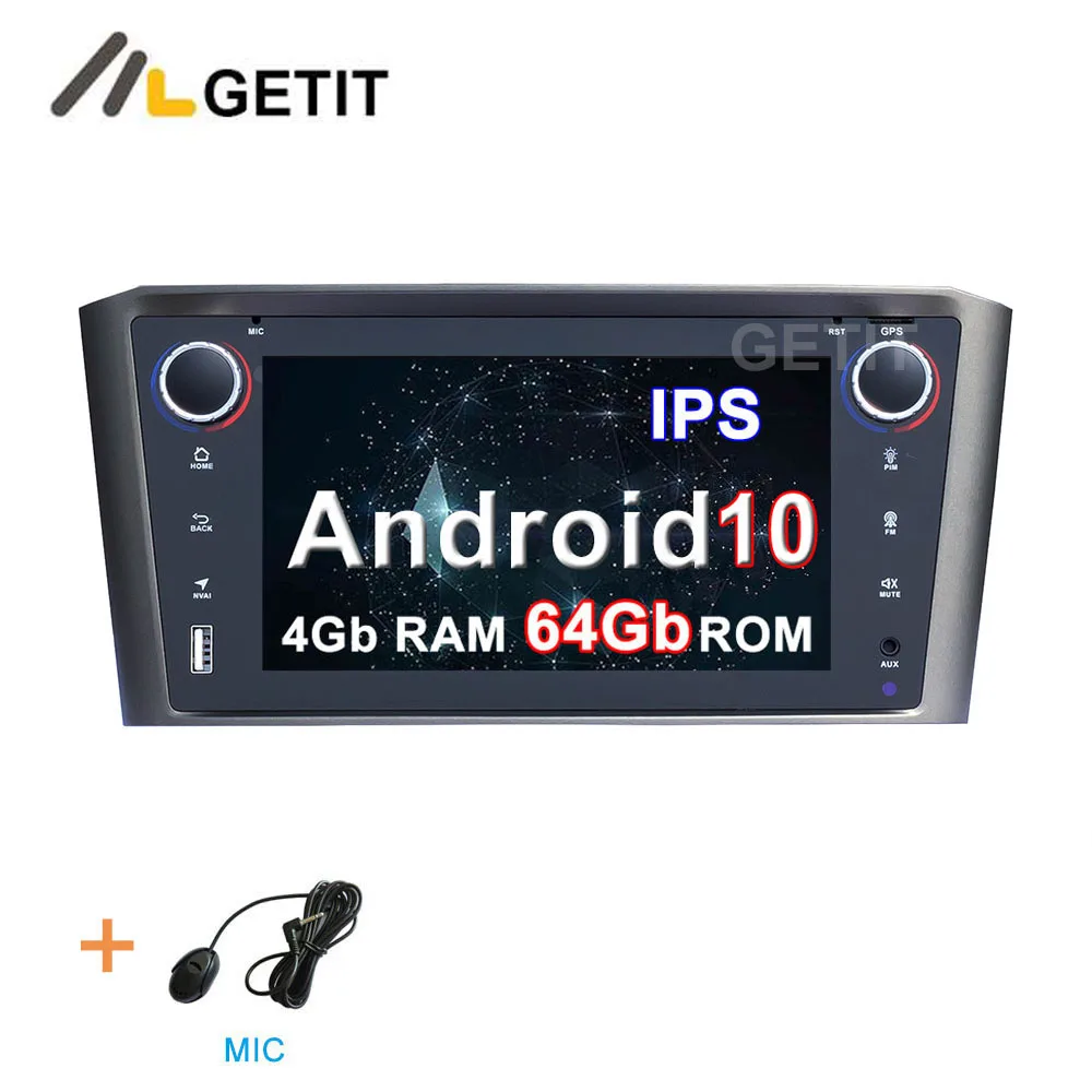 Android 10,0 dvd-плеер автомобиля стерео Gps Multimedio для Toyota Avensis T25 2002-2008 - Цвет: 4G-RAM 64G-ROM