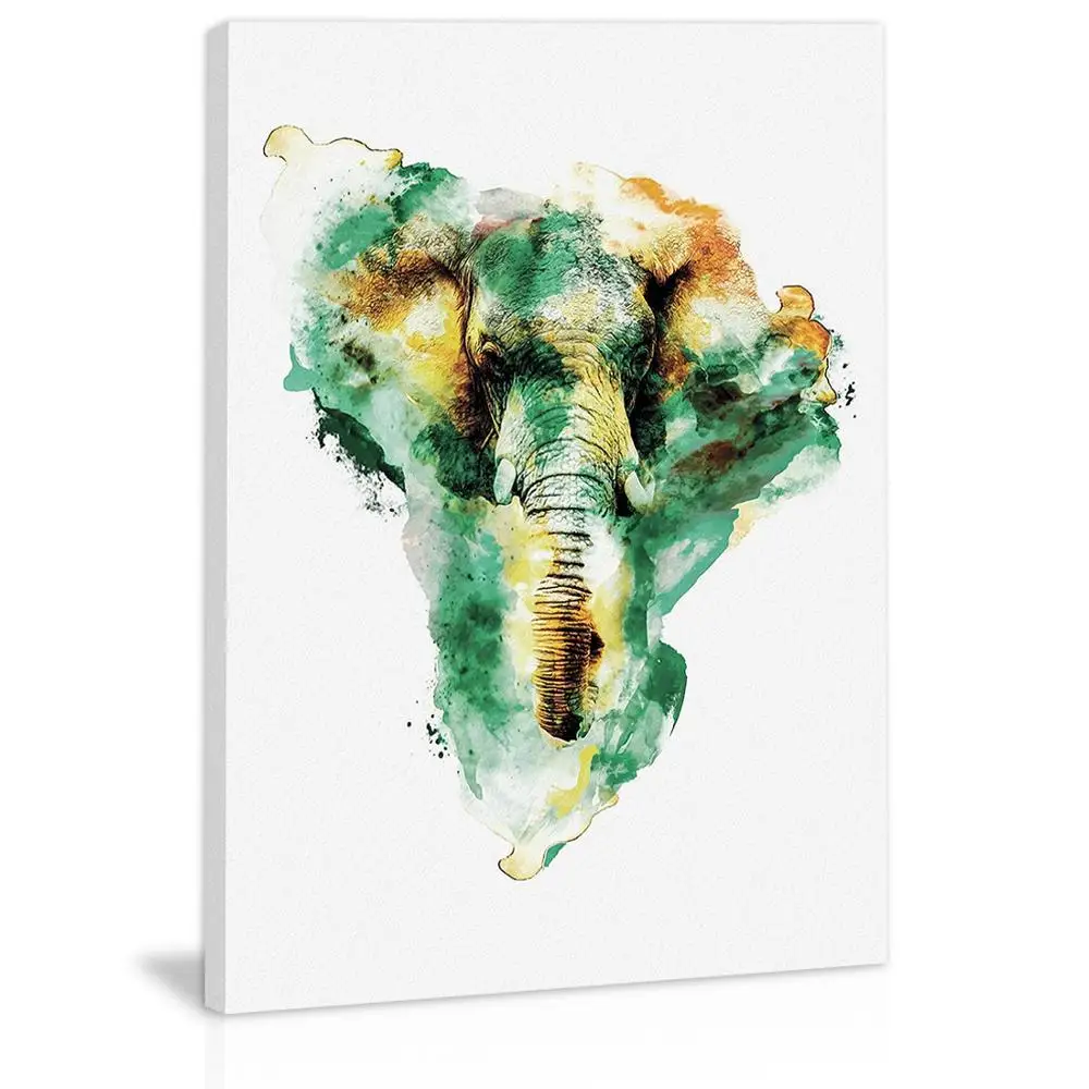 

Abstract Elephant Wall Art Decor Canvas Painting Kitchen Prints Pictures for Home Living Dining Room