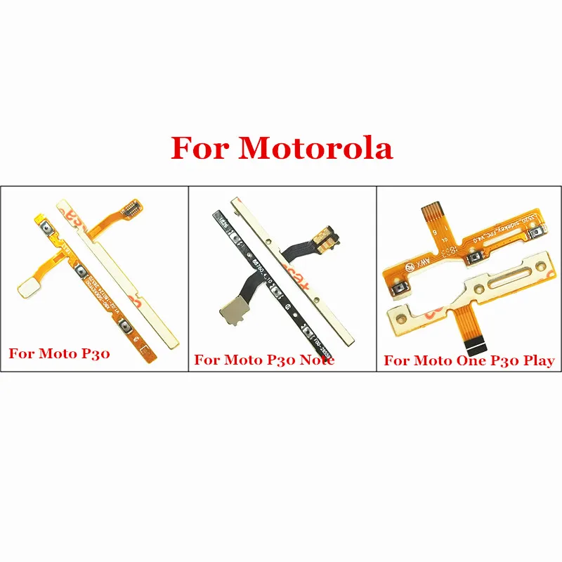20x Power Volume Switch Side Button Key Flex Cable Replacement Parts For Motorola Moto P30 / Note One Play | Мобильные телефоны и