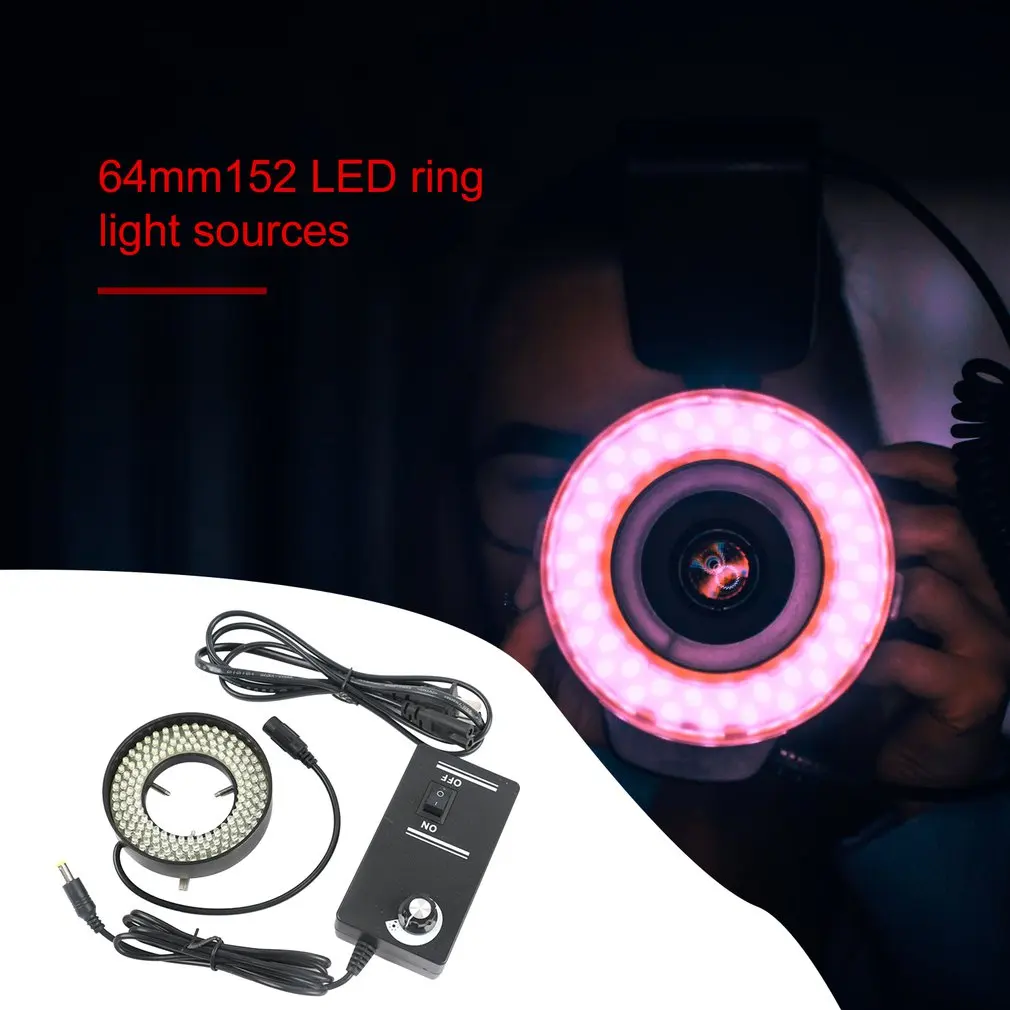 64mm152 LED Lamp Bead Illumination Microscope Adjustable Light Source Adjustable Ring Light Split Type