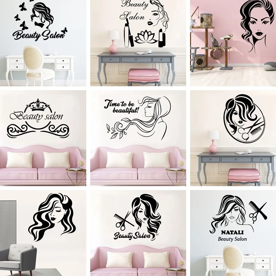 Beautiful Phrase Vinyl Wall Stickers For Beauty Salon Hair Salon Decorative  Sticker Mural Wallpaper Wall Decals Wall Decor - Wall Stickers - AliExpress