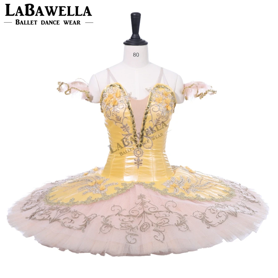 sleeping beauty professional ballet tutu gold yellow professional tutus Raymonda tutu ballet stage costume ballet dressBT9233